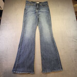 Signature By Levi Strauss Juniors Size 5 High Rise Flare Stretch Denim Jeans